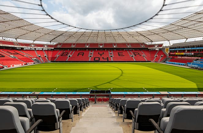 Bayarena Leverkusen Heiler Sportplatzbau 